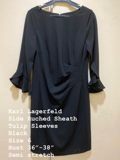 Karl Lagerfeld Black Long Sleeve Dress
