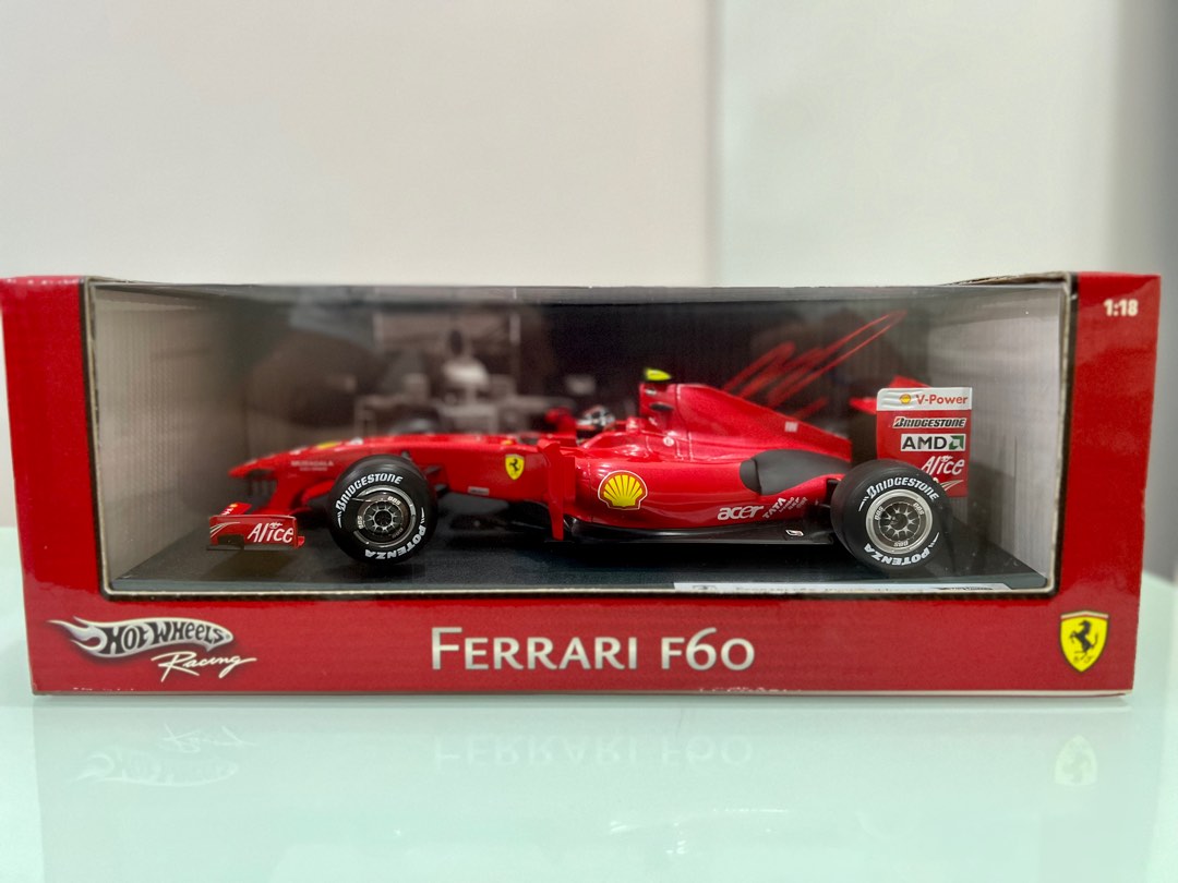 Kimi Raikkonen Ferrari F60 Hot Wheels 1:18, Hobbies & Toys, Toys