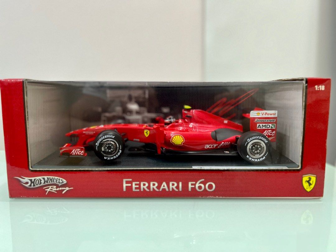 Kimi Raikkonen Ferrari F60 Hot Wheels 1:18, Hobbies & Toys, Toys