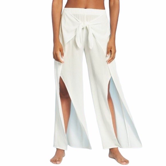 Kona Sol White Swimsuit Cover Pants on Carousell