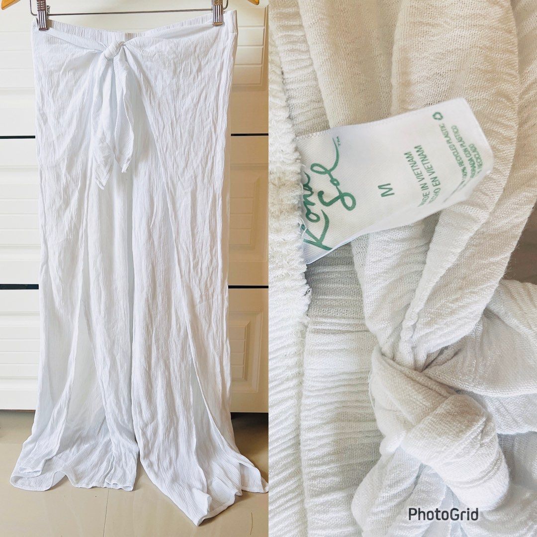 Kona Sol White Swimsuit Cover Pants on Carousell