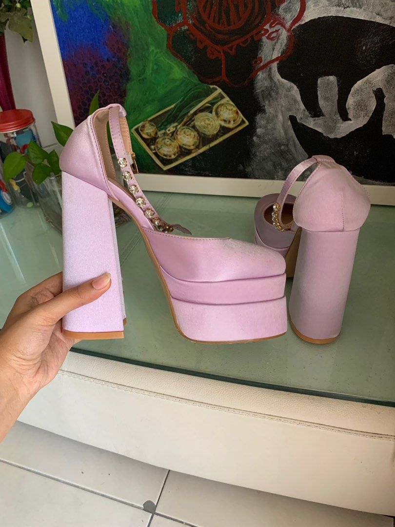 Lilac Versace Dupe Heels Ariana Grande Inspired Women s Fashion