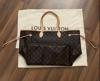 LOUIS VUITTON Neverfull MM Tote Bag BY THE POOL Blue M22979 Auth LV New  receipt