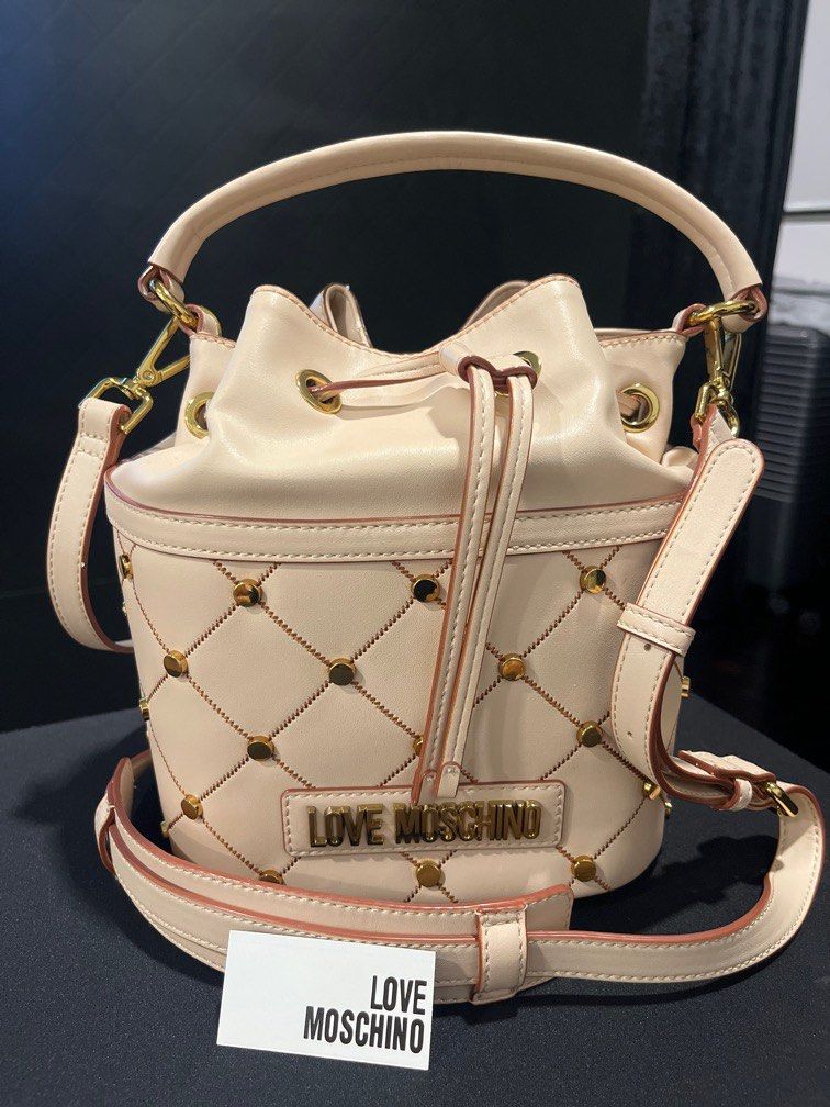 LOVE MOSCHINO Geometric Studded Bucket Bag