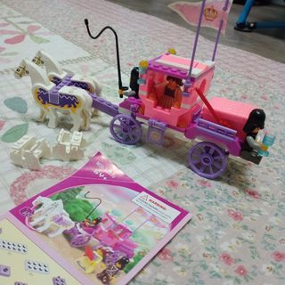 M38|公主出巡夢幻馬車組 類樂高lego積木益智兒童玩具 簡易 DIY組合 擺飾 扮家家酒 親子同樂遊戲#23兒童節