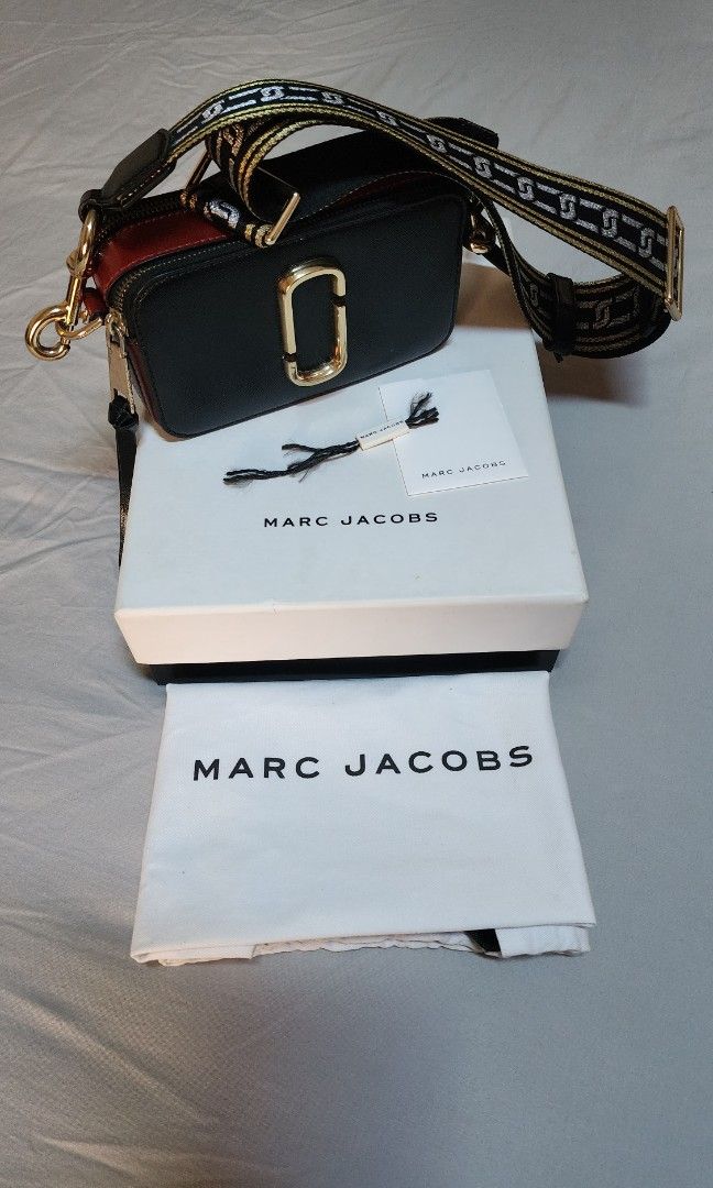 Marc Jacobs Black & Red 'The Snapshot' Bag