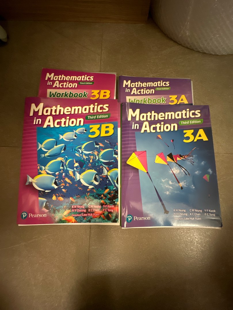 Mathematics in Action 3A 3B textbook and workbook, 興趣及遊戲, 書本 & 文具, 教科書 ...