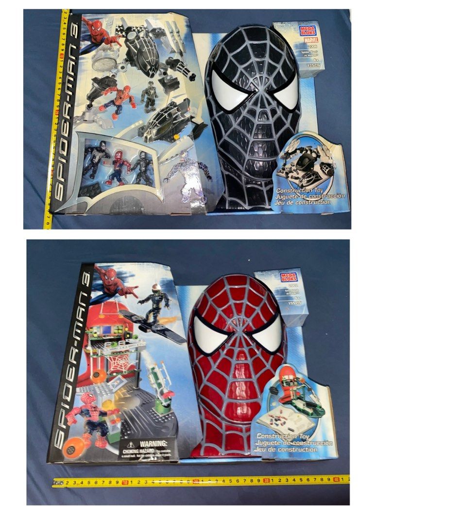 Mega bloks 2007 Spider-man 3 Spider-Man vs Venom ($70) & Secret Lab Assault  ($70), Hobbies & Toys, Toys & Games on Carousell