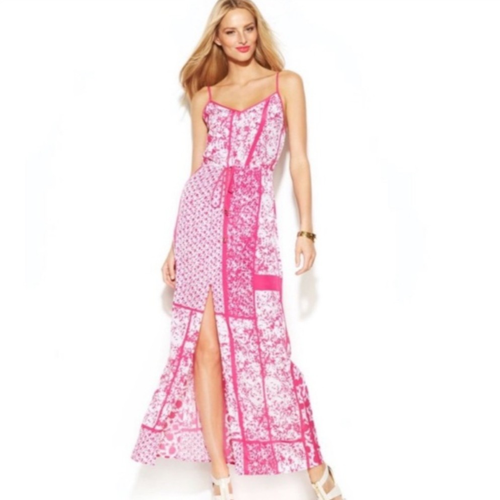 Michael Kors Pink Floral Enchanted Bloom Dress in Pink  Aristocrat