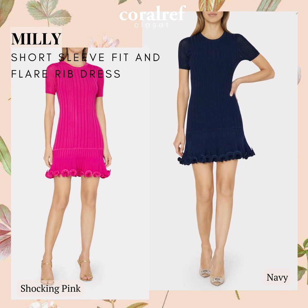 Milly minis eyelet flare dress clearance