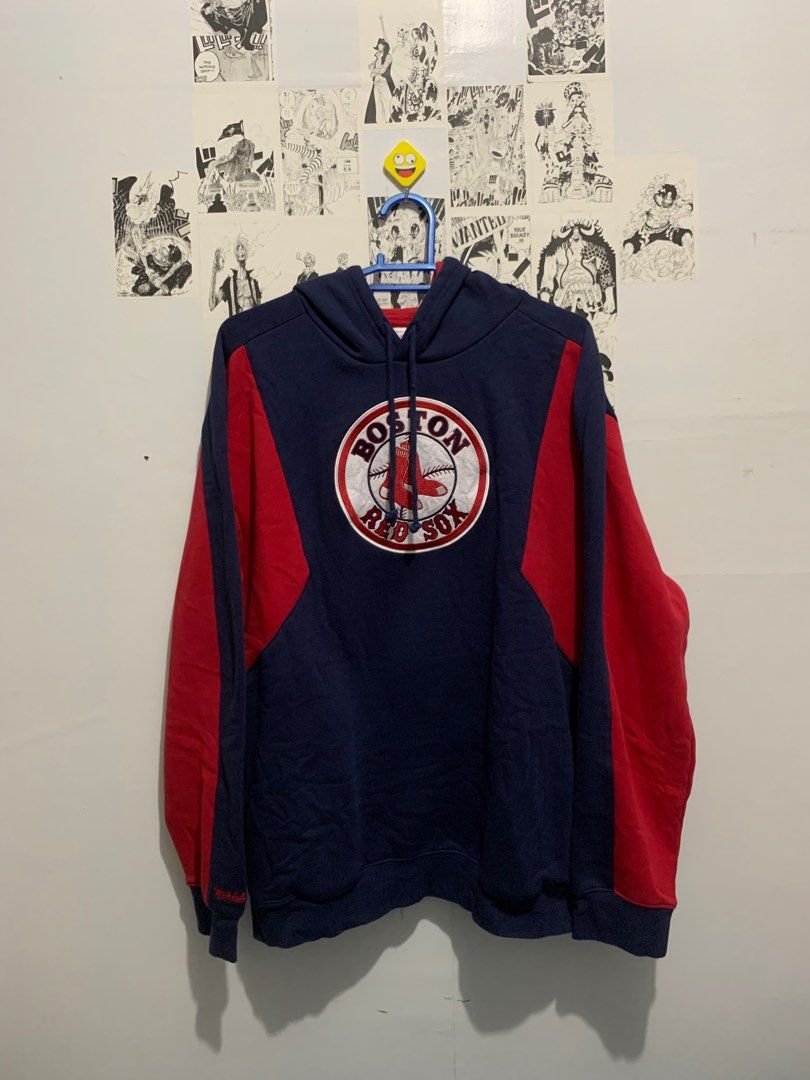 Mitchell and ness red sox jacket sale