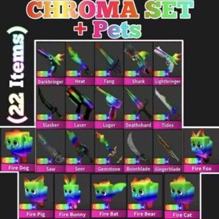 MM2 Small Set (Full - 103pcs Item) - Roblox Murder Mystery 2, Video Gaming,  Video Games, Others on Carousell