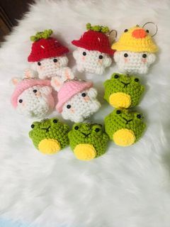 Mushroom & Frog crochet