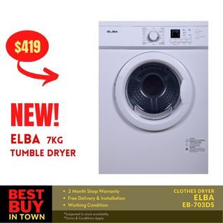 MUST BUY! Brand New Elba 7KG Tumble Dryer EB703DS