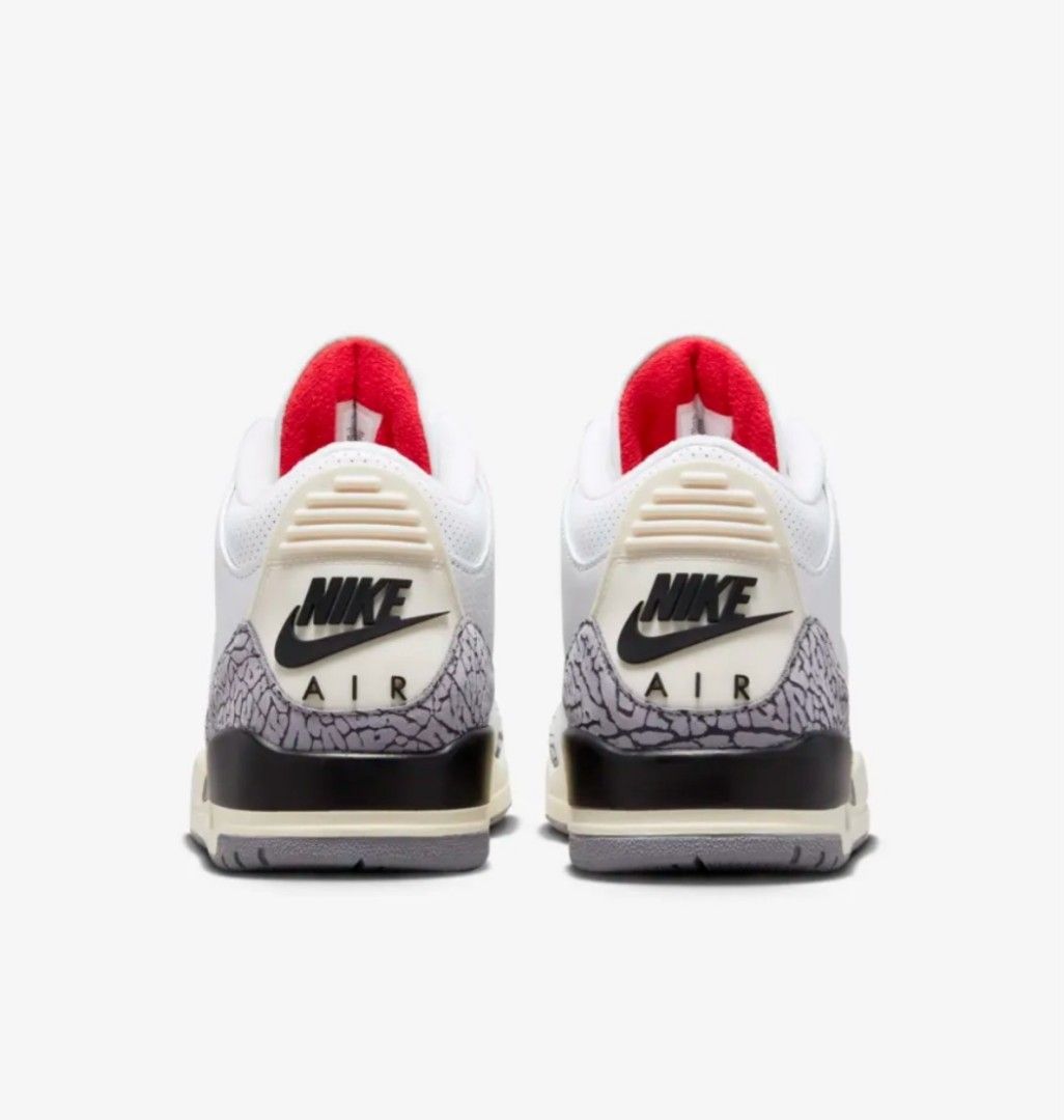 Cement white jordan 3 top