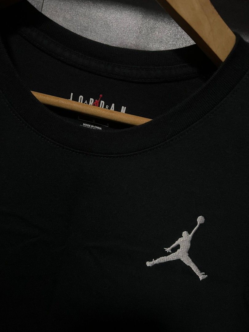 Nike air jordan one 1 aj1 logo black tee, Men's Fashion, Tops & Sets ...