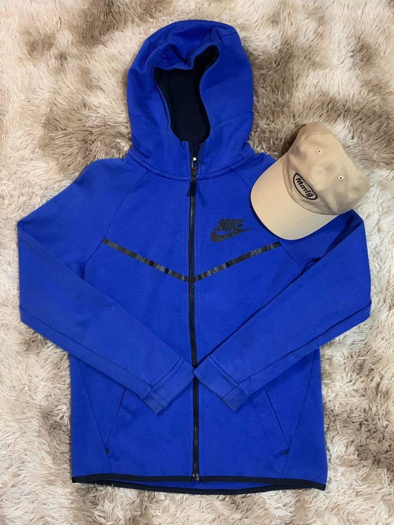 mens tech fleece blue