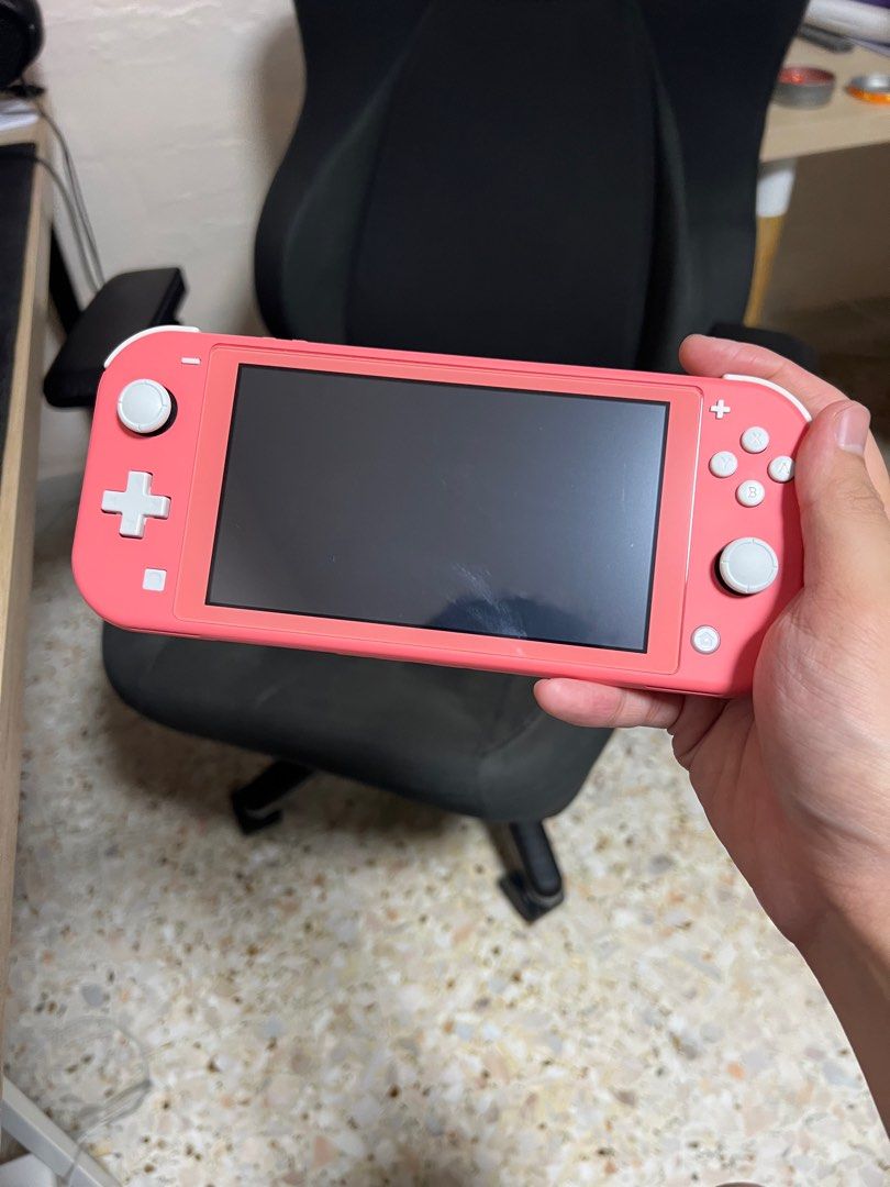 Nintendo switch lite black and pink, Video Gaming, Video Game Consoles ...