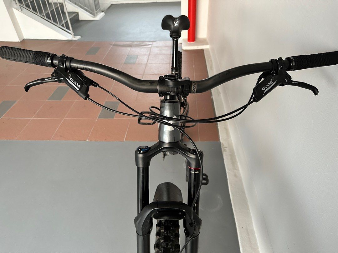 Nukeproof Mega 27.5 (Category: Bicycles) located in Singapore. Submitted by jerome_ho (Listing ID 1224257952, Image 2). Description: Size Medium Wheel size 27.5” Aluminium frame Front 170mm, Rear 160mm Rockshox Yari fork Shimano XT 12 speed groupset Nukeproof Carbon Handlebar Hunt Trail Wheelset Michelin Wild Enduro tyres Contact Jerome at 91111755 View at Tampines .