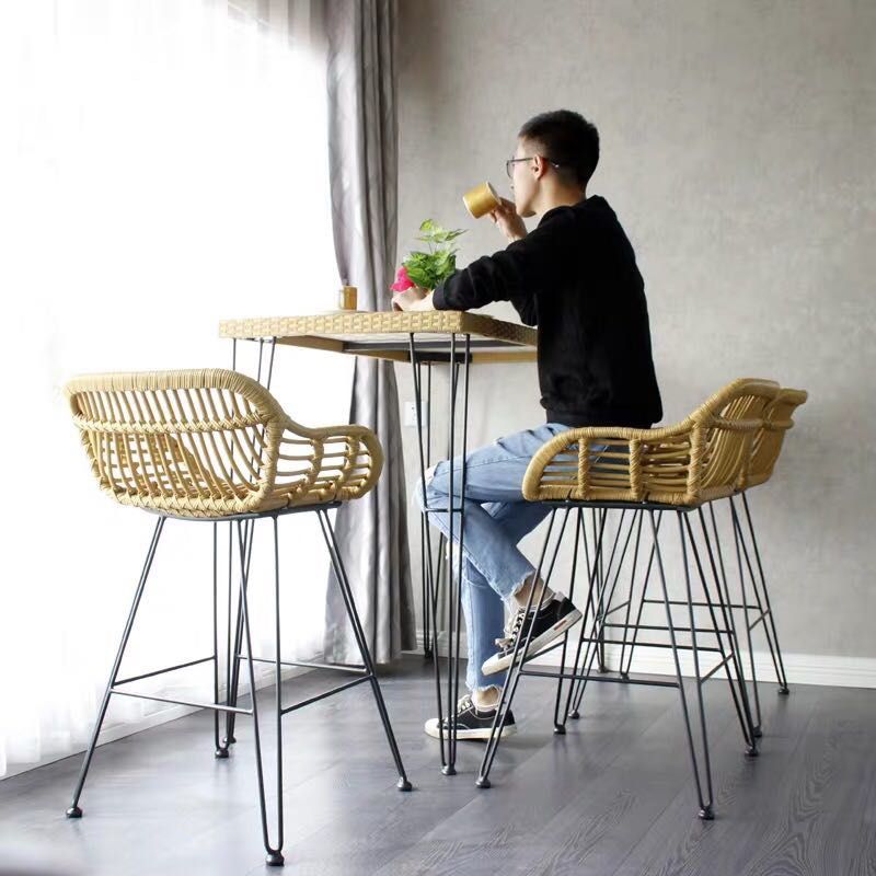 Outdoor High Bar Dining Breakfast Table Restaurant Bistro Cafe Optional