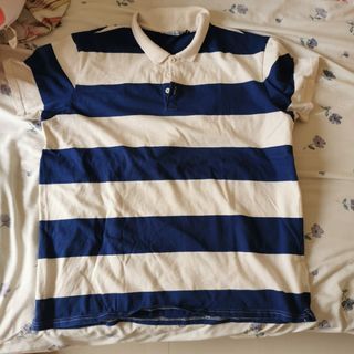 Penshoppe XL Polo Shirt (blue and white stripes)