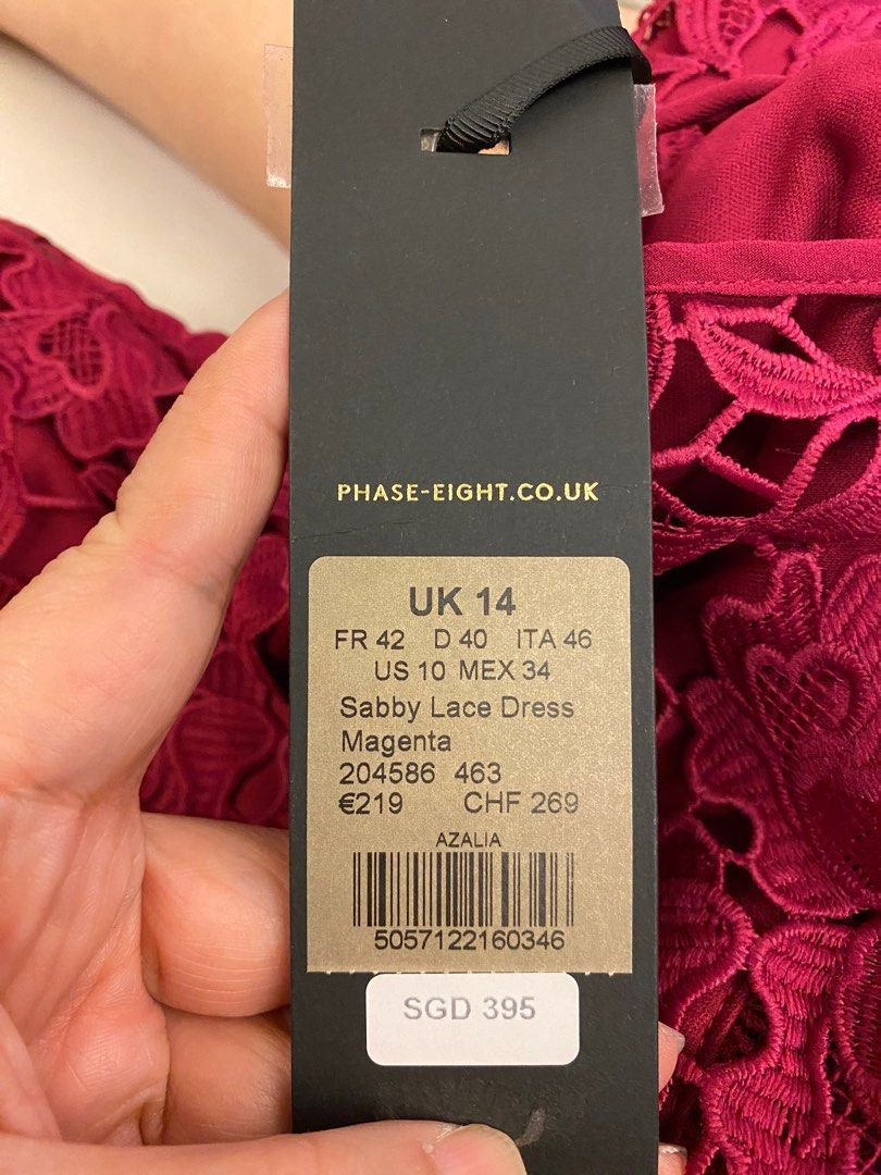 Phase eight sabby lace dress magenta 2025