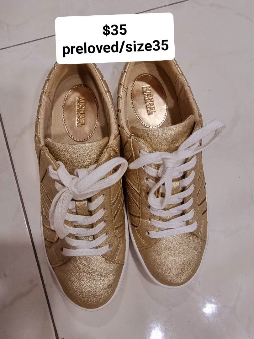 Preloved Michael Kors sneakers size 35 (used once only), Women's Fashion,  Footwear, Sneakers on Carousell