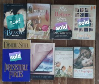 Pre-loved Paperback Novel Books - Sparks Guardian, Best of Me, Lucky One, One Day, Danielle Steel, P.S. I Love You, Before I Fall, Me Before You, Harlequin, Danielle Steel, Barbara Taylor Bradford, Evans - Loop (pre-loved)