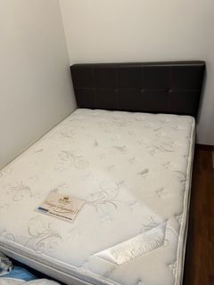 Queen size bedframe and mattress for sale