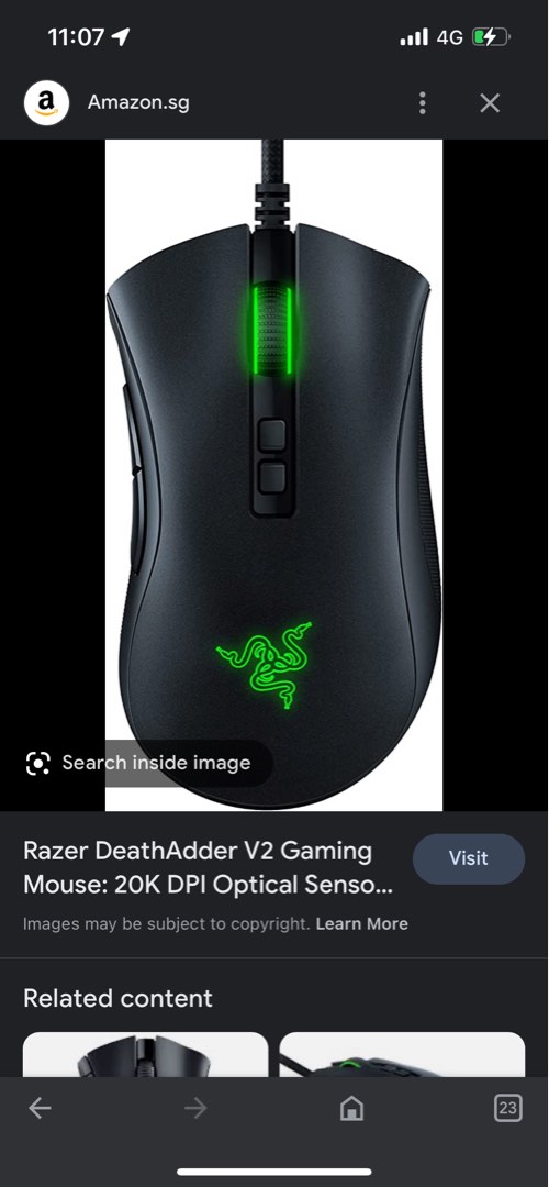Razer deathadder V2, Computers & Tech, Parts & Accessories, Mouse ...
