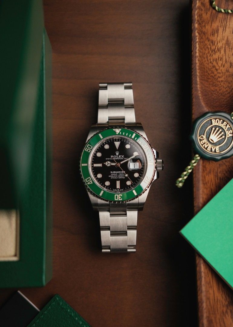Rolex Submariner Starbucks (Category: Luxury Watches) located in San Juan City. Submitted by horologymr (Listing ID 1224277513, Image 1). Description: Looking for a timepiece that combines style, precision, and a touch of whimsy? Look no further than the Rolex Submariner Date Reference 126610LV, better known as the "Starbucks" With its distinctive MK1 green bezel and black dial, this stunning timepiece is a must-have for any watch collector or en