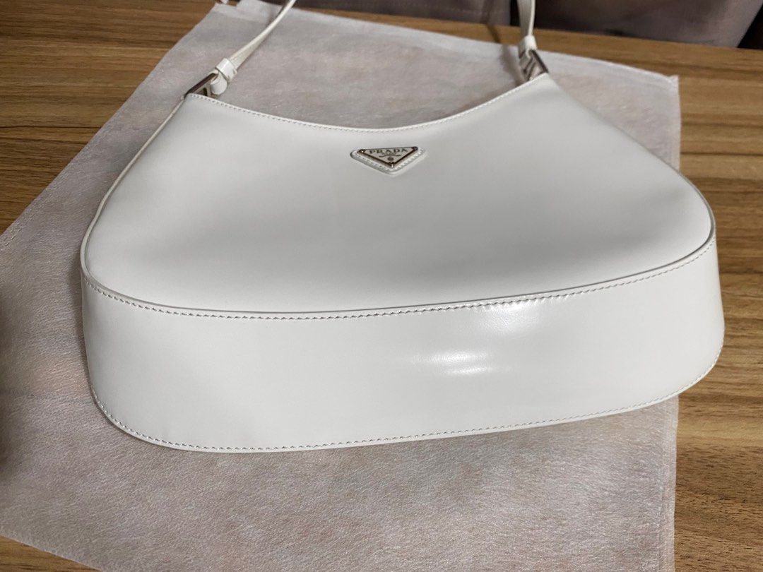 Cleo patent leather handbag Prada White in Patent leather - 33557330
