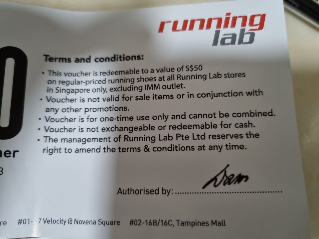 Running Lab Vouchers 2023