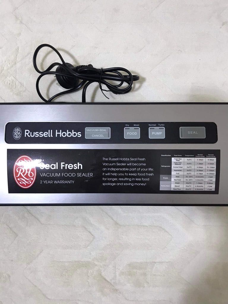 Russell Hobbs Seal Fresh Food Vacuum, TV & Home Appliances, Kitchen Appliances, Other Kitchen