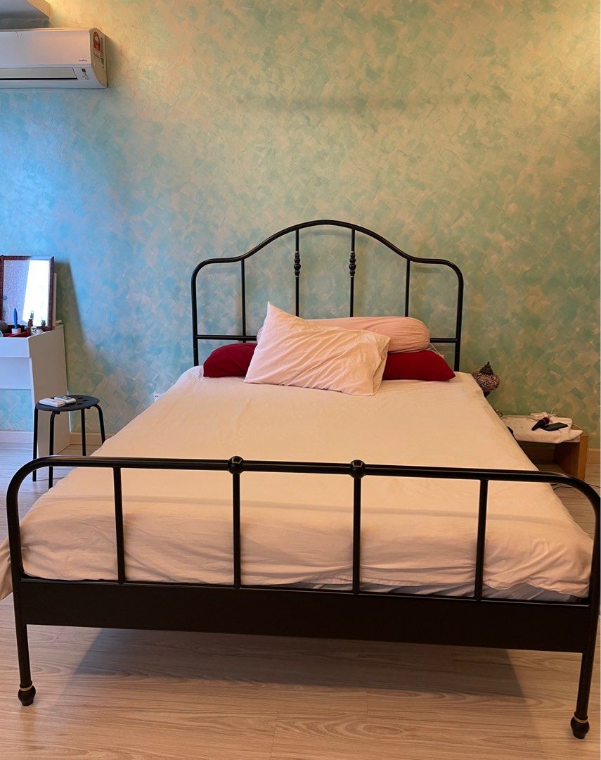 Sagstua bed hot sale frame black