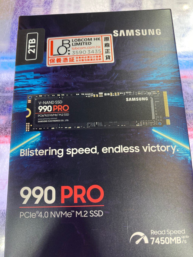 Samsung 990 pro 2tb ssd, 電腦＆科技, 電腦周邊及配件, 硬碟及儲存器