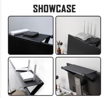 Screen Caddy TV Top Shelf - Monitor Stand Router Rack Computer Display ...