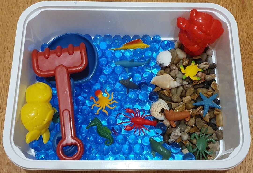 Sensory Bins (can also customize your own) (Category: Infant Playtime) located in Quezon City. Submitted by hh.tt (Listing ID 1224210448, Image 2). Description: 📌 SENSORY BINS FOR SALE 📌 A fun and messy sensory play for kids ages 1.5 above. You can also customize your own bin! 😎 BENEFITS OF TACTILE OR SENSORY PLAY 🌟 Tactile or sensory play is a great way to learn and practice a child's fine motor skills 🌟 It stimulates the brain 🌟 Supports 