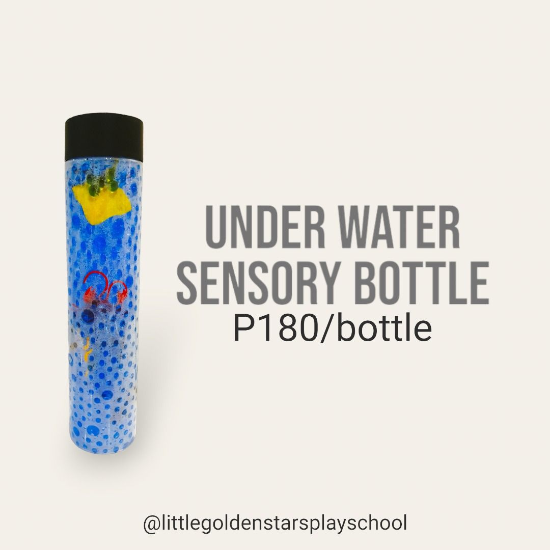 Sensory Bottles (can also customize your own) (Category: Infant Playtime) located in Quezon City. Submitted by hh.tt (Listing ID 1224210119, Image 3). Description: 📌 SENSORY BOTTLES FOR SALE 📌 A fun sensory play for kids at home and on-the-go. 🏠 🚗 You can also customize your own bottle! ☺ Message us for more details: 📱Viber: 0916-425-5443 📱Cel: 0999-990-0780 📱Instagram: @littlegoldenstarsplayschool 📱Facebook: Little Golden Stars Playschoo