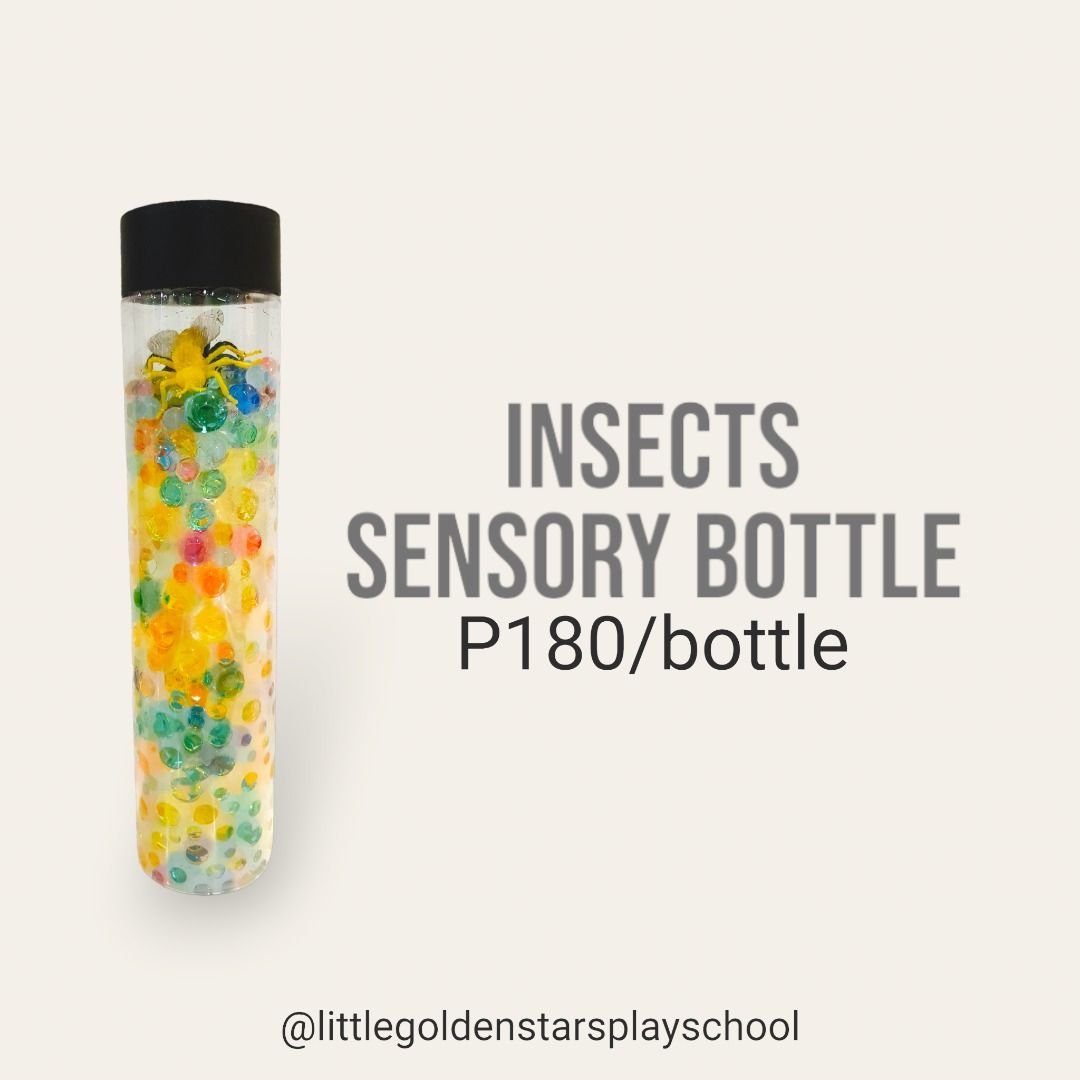 Sensory Bottles (can also customize your own) (Category: Infant Playtime) located in Quezon City. Submitted by hh.tt (Listing ID 1224210119, Image 2). Description: 📌 SENSORY BOTTLES FOR SALE 📌 A fun sensory play for kids at home and on-the-go. 🏠 🚗 You can also customize your own bottle! ☺ Message us for more details: 📱Viber: 0916-425-5443 📱Cel: 0999-990-0780 📱Instagram: @littlegoldenstarsplayschool 📱Facebook: Little Golden Stars Playschoo