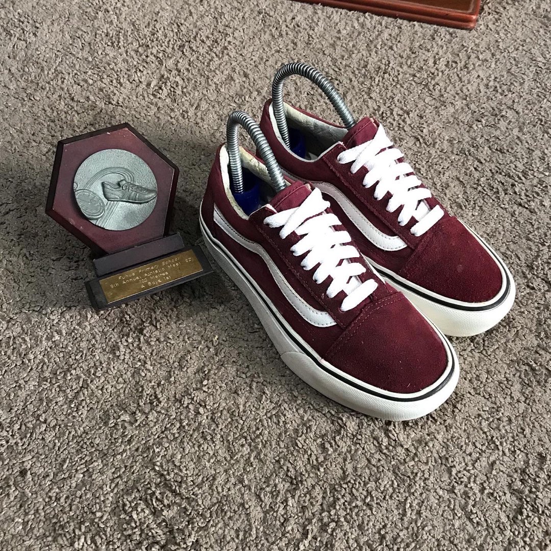 Sepatu vans old skool maroon sales