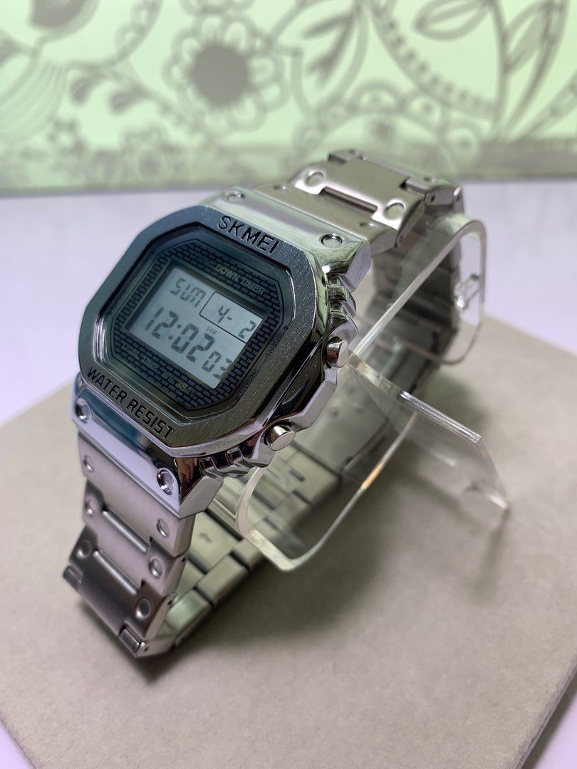 All metal digital watch shop