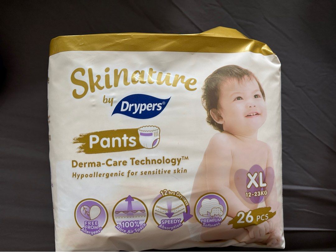 Skinature Drypers XL pants, Babies & Kids, Bathing & Changing, Diapers