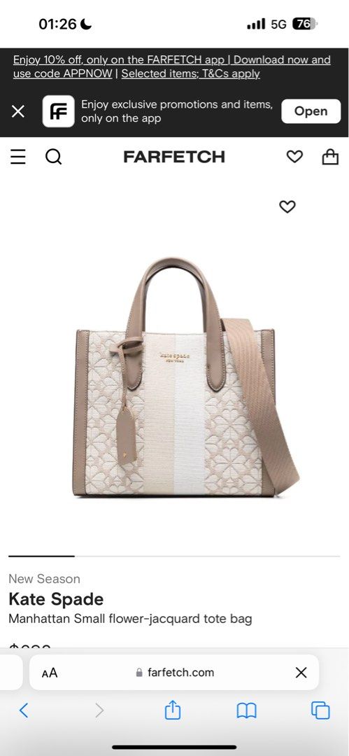 Kate Spade Small Manhattan Jacquard Tote - Farfetch