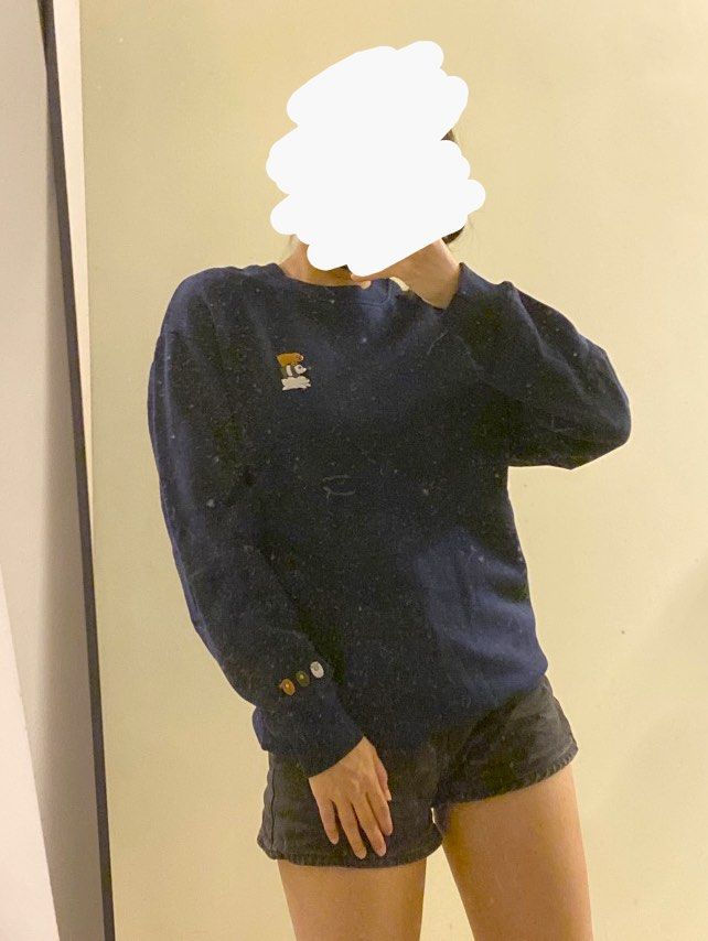 SPAO We Bare Bears Dark Navy Sweater