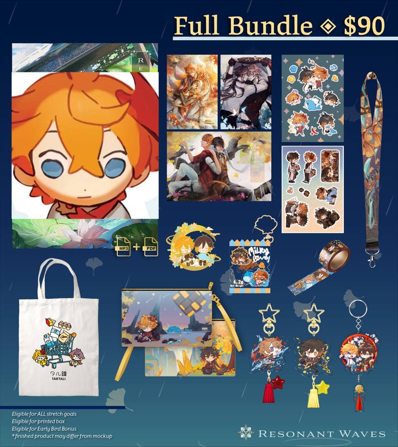 [SPLIT] Genshin impact tartali resonant waves zine leftovers sales full