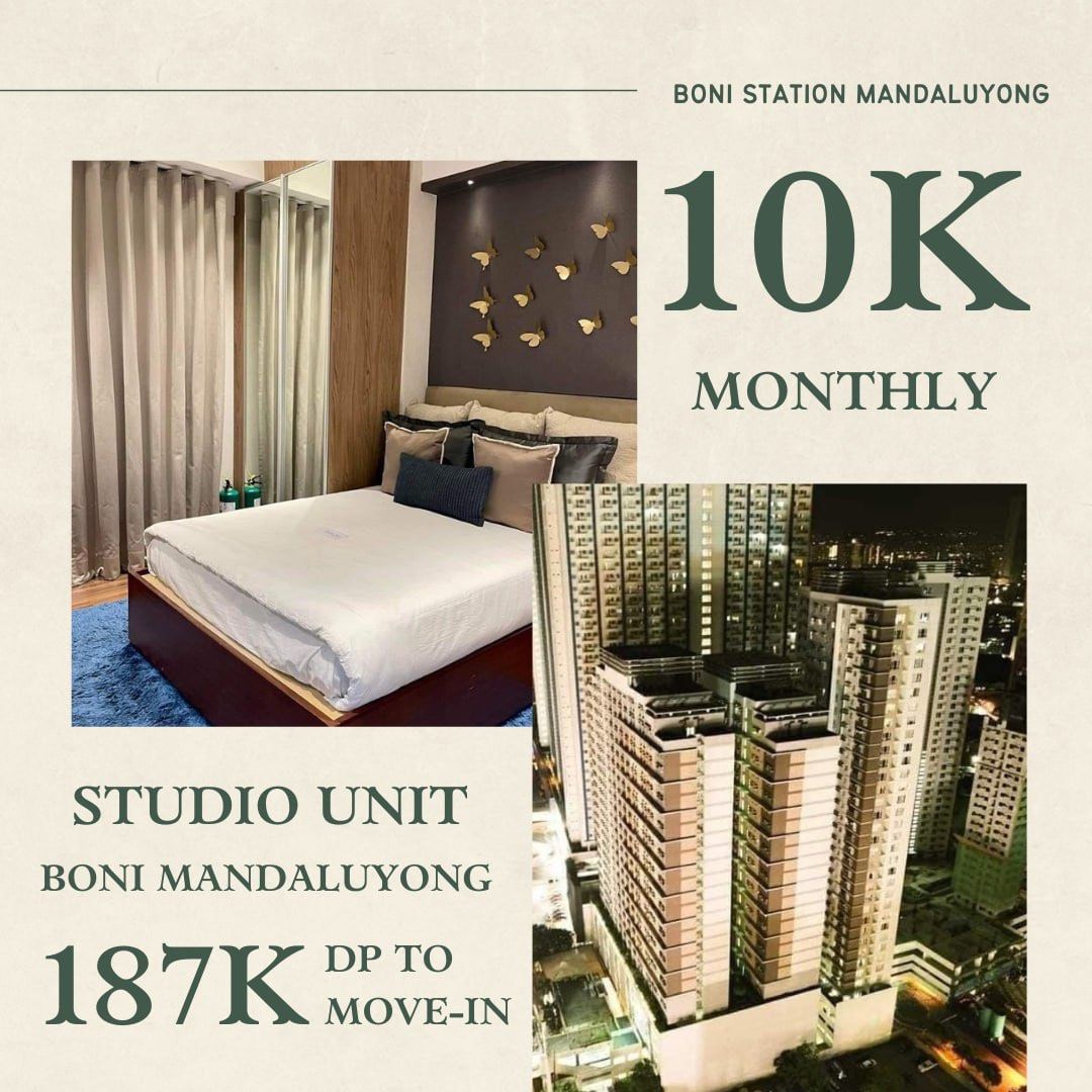 10K mo studio Ready MOVEIN NO DP Mandaluyong RENT TO OWN Pioneer
