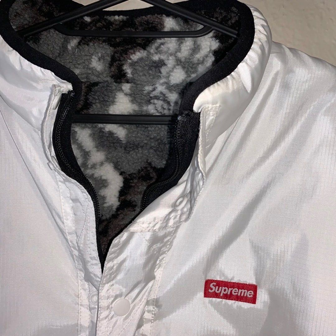 Supreme roses sherpa fleece reversible jacket cheap