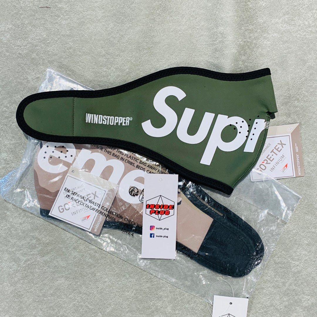 Supreme Windstopper Face-mask Olive Green & Supreme wind stopper