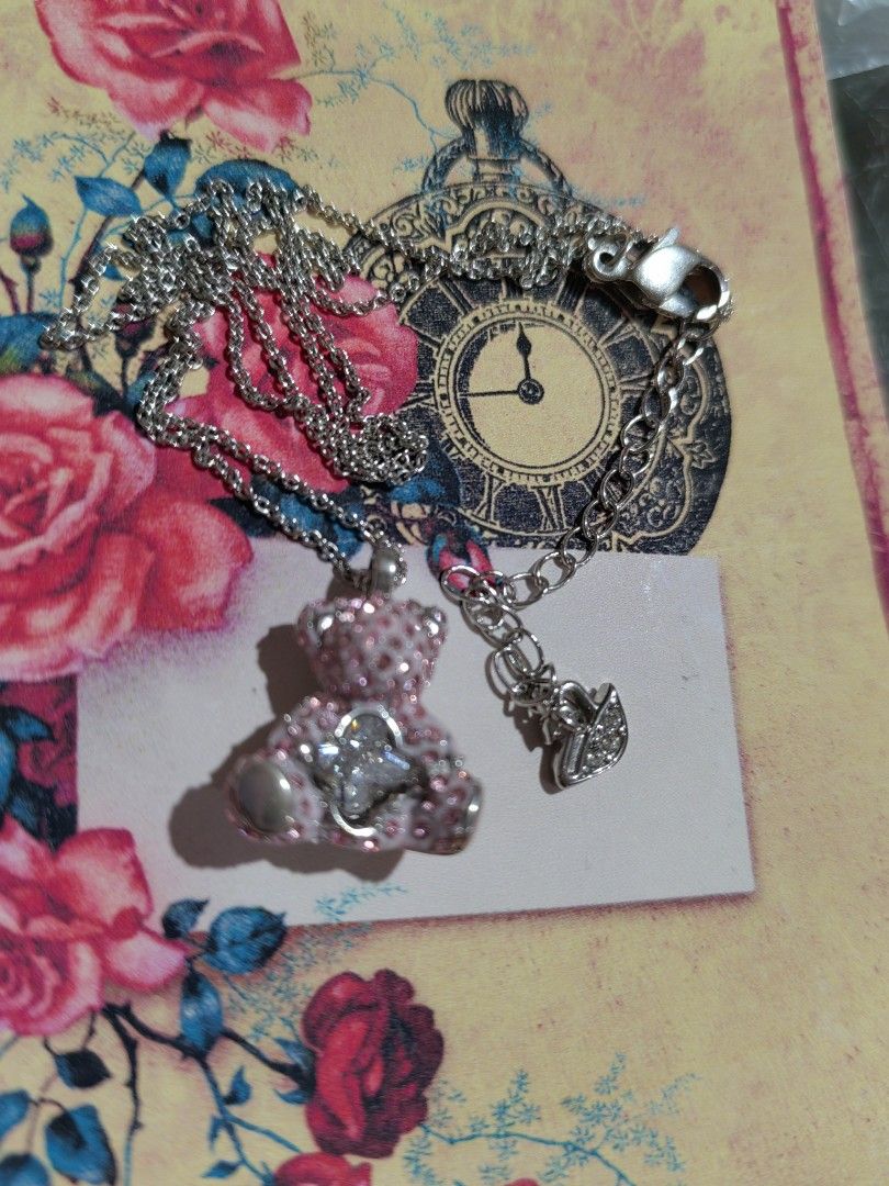 Swarovski 3D Teddy pendant (Category: Necklaces) located in Marikina City. Submitted by dlsctrading (Listing ID 1224217378, Image 1). Description: Unwanted gift given to my daughter. RFS: Raising funds for a new cp Price is negotiable...